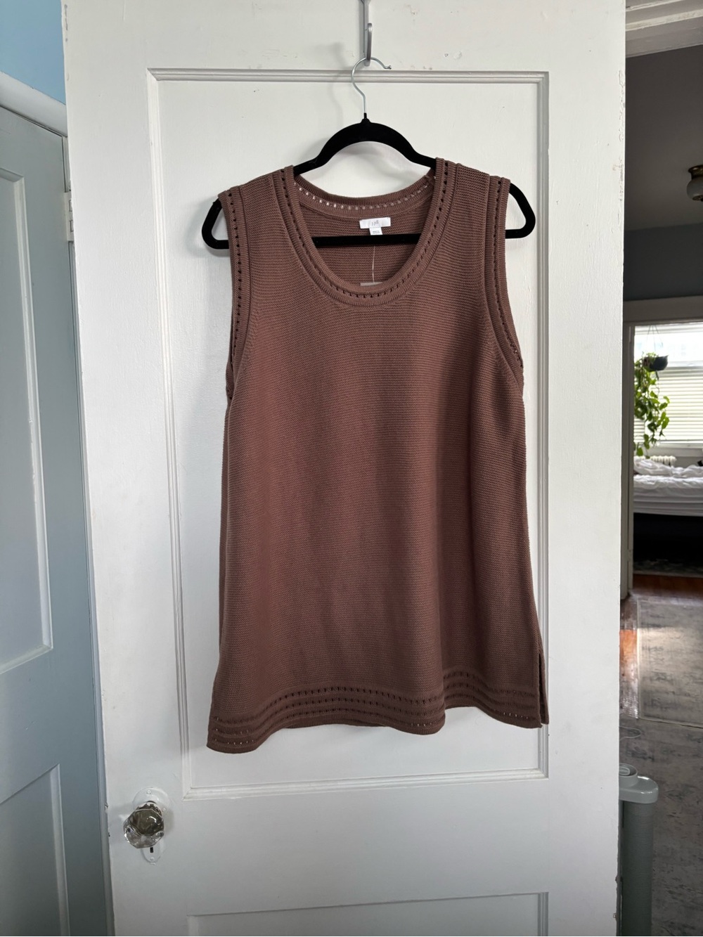 J. Jill Sleeveless Knit Tank Top - Dusty Brown